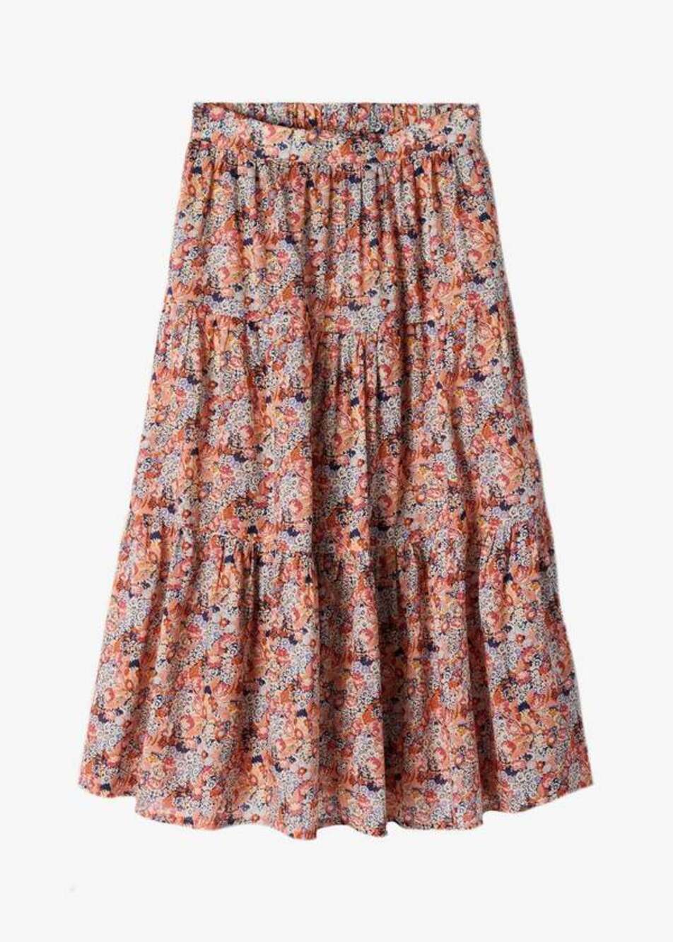 Birds of Paradis Trovata Makena Daisy Floral Midi Skirt S Cotton Coastal Summer
